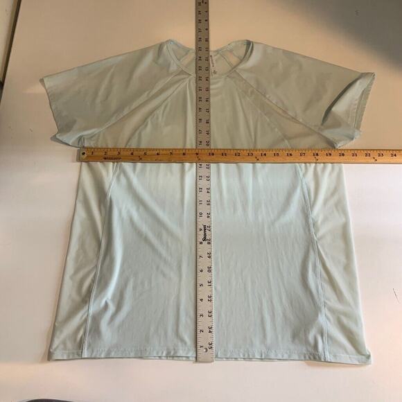 Athleta T Shirt Womens M Medium Sky Ultimate Hybrid Short Sleeve Mesh Panels - Picture 7 of 12